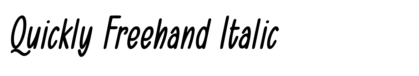 Quickly Freehand Italic